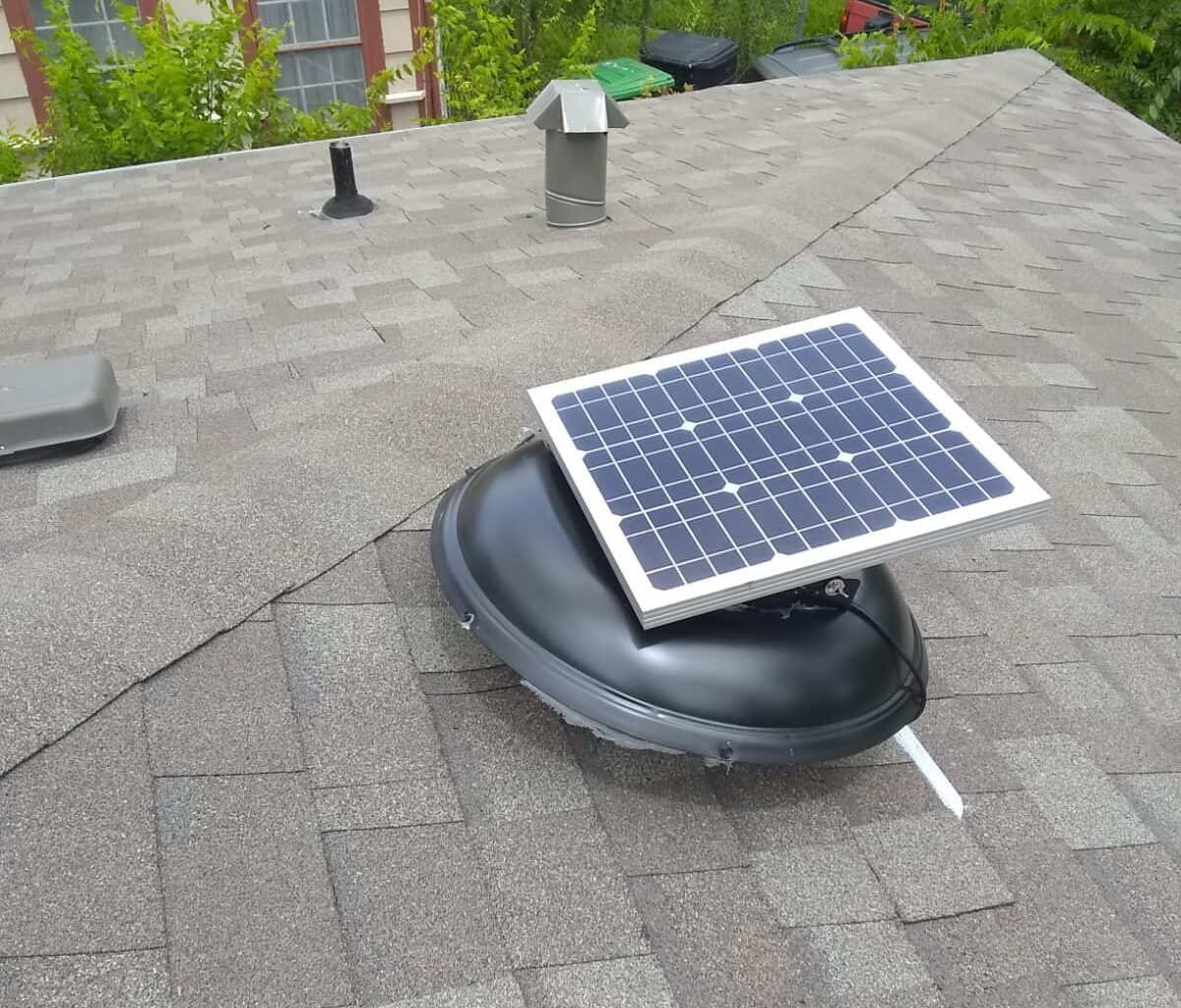 Attic Solar Fan Installation